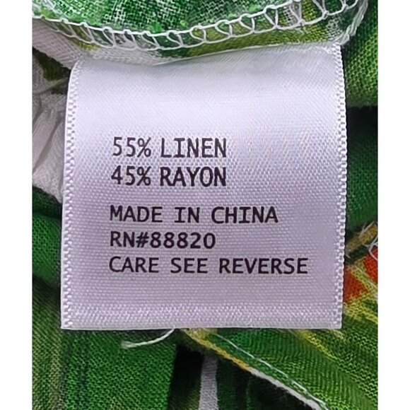 Women's - Cynthia Rowley Tropical Print Linen Blend Wrap Skirt, Size Small - Picture 5 of 8